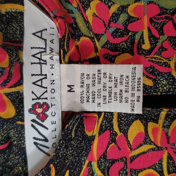 Avi Kahala Collection Hawaii Sleeveless Floral Rayon Dress Women's Size Medium - Picture 11 of 11